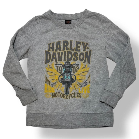 Grey Harley Davidson Crewneck Sweatshirt - Picture 2 of 3